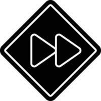 Fast Forward Glyph Icon Design vector