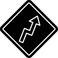 Zigzag Glyph Icon Design vector