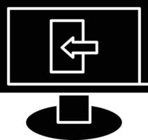 Login Glyph Icon Design vector