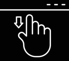 Scroll Down Glyph Icon Design vector