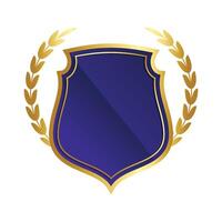 Golden Shield With Laurel Wreath vector