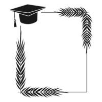 Graduation Laurel Wreath Frame vector