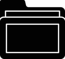 Folder Glyph Icon Design vector