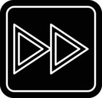 Forward Glyph Icon Design vector