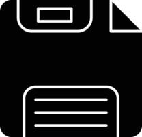 Save Glyph Icon Design vector