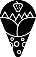 Crepe Glyph Icon Design vector