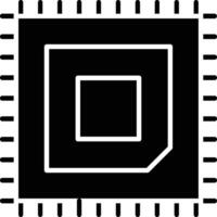 Computer Chip Glyph Icon Design vector