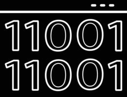 Binary Code Glyph Icon Design vector