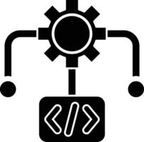 Algorithm Glyph Icon Design vector