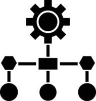 Workflow Glyph Icon Design vector