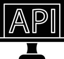 Api Glyph Icon Design vector