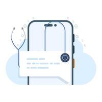 Health checkup concept, clipboard with stethoscope, health checkup form report, medical record, health checkup metaphor concept. simple and modern style. flat illustration on background. vector