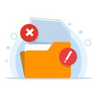 Concept no result data, document or file not found concept. File management administration, data archiving, modern graphic elements for landing page, ui, infographics, icons, etc, flat . vector