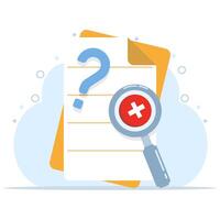 Concept no result data, document or file not found concept. File management administration, data archiving, modern graphic elements for landing page, ui, infographics, icons, etc, flat . vector