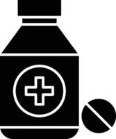 Aspirin Glyph Icon Design vector