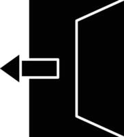 Exit Door Glyph Icon Design vector