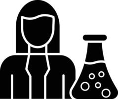Chemist Glyph Icon Design vector