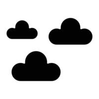 Clouds Line Icon vector