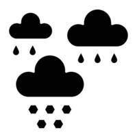Hail Line Icon vector