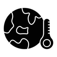 Global Warming Line Icon vector