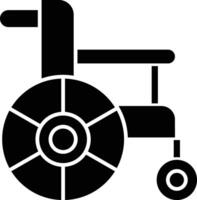 Wheelchair Glyph Icon Design vector
