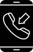 Inbound Line Icon vector