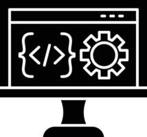 Software Development Glyph Icon Design vector