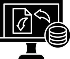 Data Transfer Glyph Icon Design vector