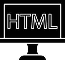Html Glyph Icon Design vector