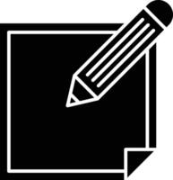 Edit Glyph Icon Design vector
