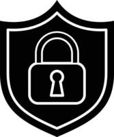 Security System Glyph Icon Design vector