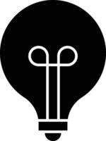 Bulb Glyph Icon Design vector