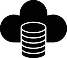 Cloud Computing Glyph Icon Design vector