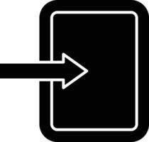 Log In Glyph Icon Design vector