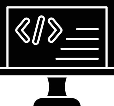 codificación glifo icono diseño vector