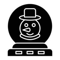 Snow Globe Line Icon vector