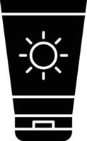 Sun Block Glyph Icon Design vector