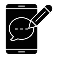 Write Message Line Icon vector