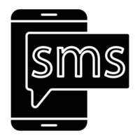 Sms Line Icon vector