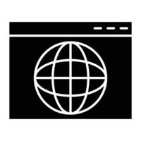Web Browser Glyph Icon Design vector