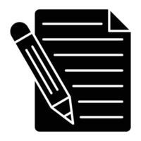 Notes Glyph Icon Design vector
