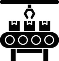 Assembly Line Glyph Icon Design vector