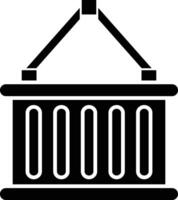 Shipping Container Glyph Icon Design vector