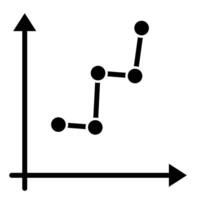 Line Chart Glyph Icon Design vector