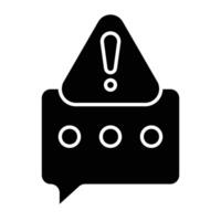 Error Message Glyph Icon Design vector