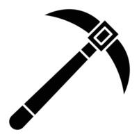 Pickaxe Glyph Icon Design vector