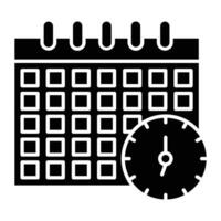 Calendar Glyph Icon Design vector
