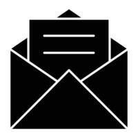 Open Email Line Icon vector