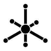 Molecule Glyph Icon Design vector