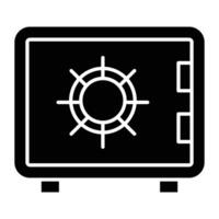 Locker Glyph Icon Design vector